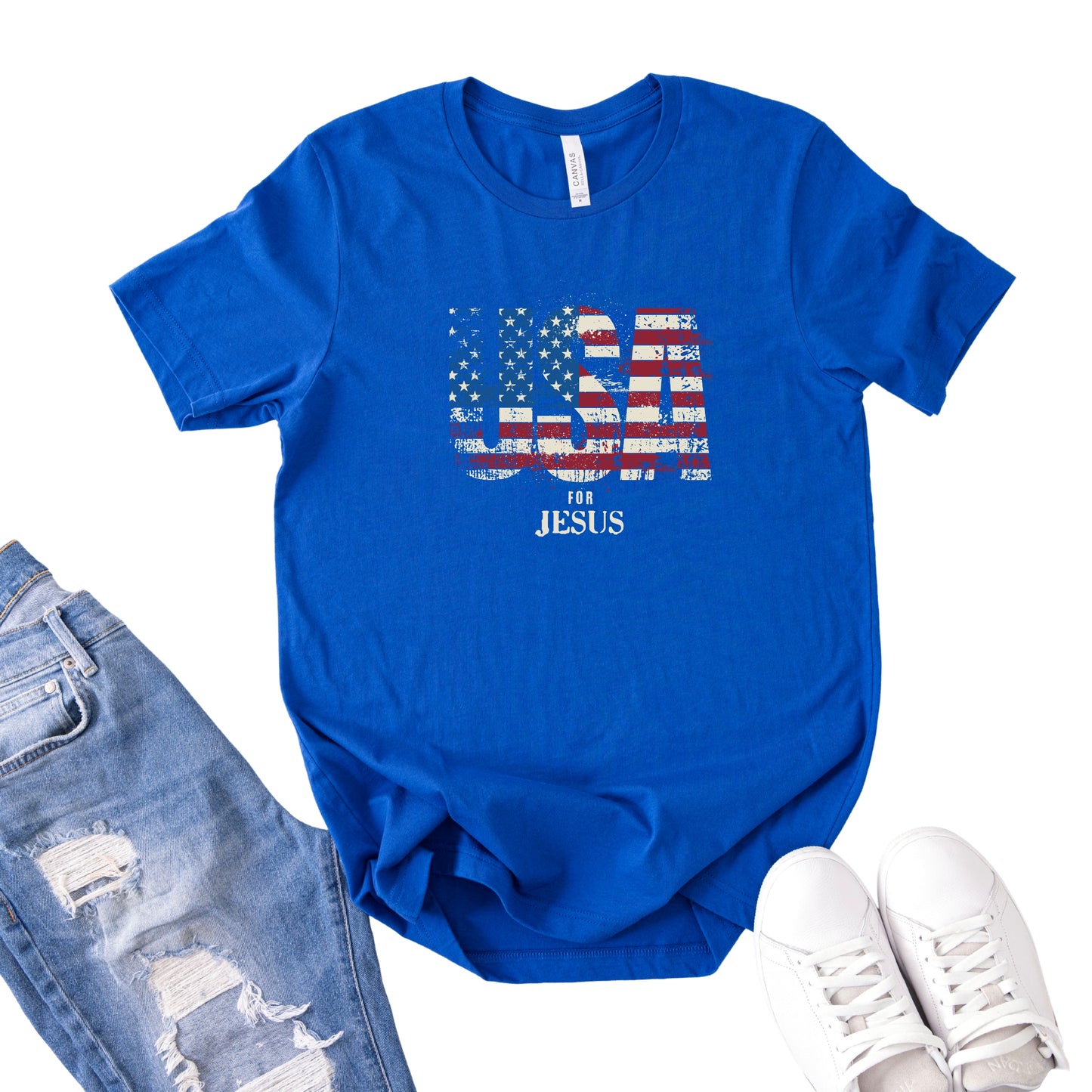 USA for Jesus (Flag Distressed )